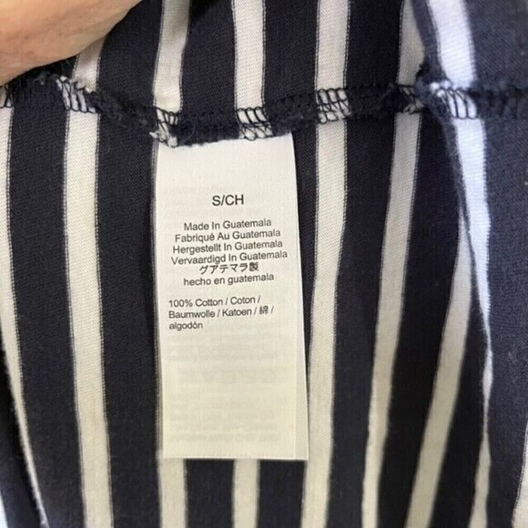 J. Crew Navy White Striped Tshirt Dress Size Small - Picture 8 of 9